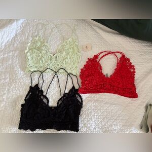 Free People Bras set of 3 size size medium